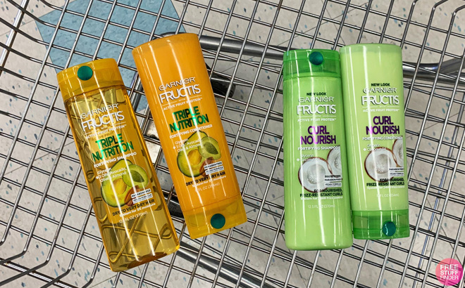 Garnier Fructis Shampoo Conditioner on a Cart Garnier Fructis Shampoo Conditioner on a Cart