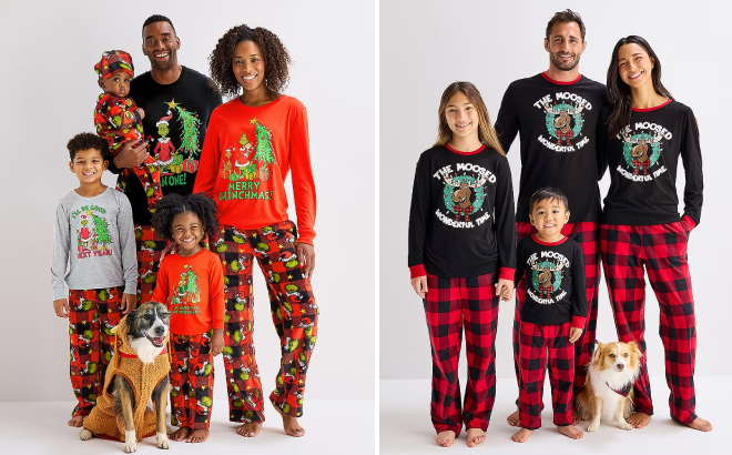 Grinch Buffalo Matching Family Pajamas and Moose Buffalo Matching Family Pajamas Grinch Buffalo Matching Family Pajamas and Moose Buffalo Matching Family Pajamas