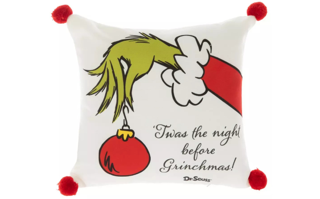 Grinchmas Pom Pom Mini Pillow Grinchmas Pom Pom Mini Pillow