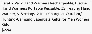 Hand Warmers 2 Pack Checkout