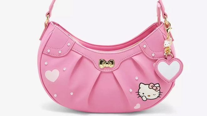 Hello Kitty Her Universe Pink Heart Baguette Bag Hello Kitty Her Universe Pink Heart Baguette Bag