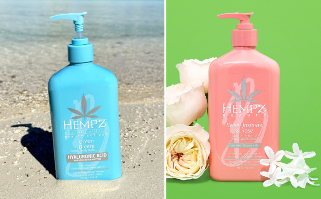 Hempz Ocean Breeze Body Lotion and Sweet Jasmine Rose Herbal Body Moisturizer Hempz Ocean Breeze Body Lotion and Sweet Jasmine Rose Herbal Body Moisturizer
