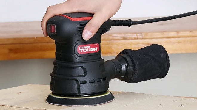 Hyper Tough 2 5 Amp Corded 5 inch Orbital Sander with Dust Bag Hyper Tough 2 5 Amp Corded 5 inch Orbital Sander with Dust Bag