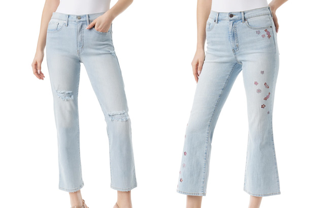 Jessica Simpson Womens Straight High Rise Jeans Jessica Simpson Womens Straight High Rise Jeans