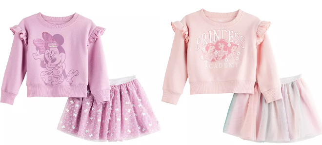 Jumping Beans Disneys Minnie Mouse or Princesses Baby Toddler Girls 2 Piece Sweatshirt Tutu Skirt Set Jumping Beans Disneys Minnie Mouse or Princesses Baby Toddler Girls 2 Piece Sweatshirt Tutu Skirt Set