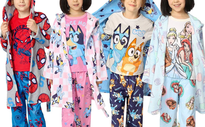 Kids Character Robe Pajama Sets