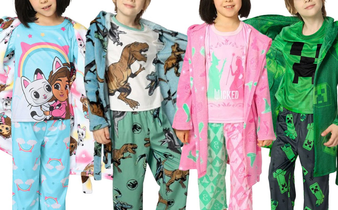 Kids Character Robe and Pajama Sets