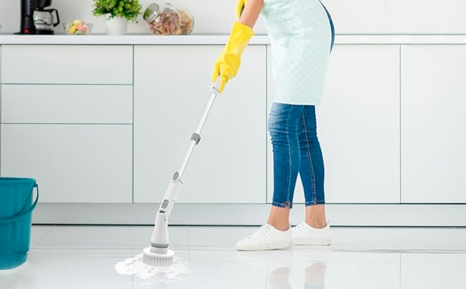 Leenperker Electric Spin Scrubber LEENPEKER Adjustable Cordless 450RPM Power Shower Cleaning Brush Leenperker Electric Spin Scrubber LEENPEKER Adjustable Cordless 450RPM Power Shower Cleaning Brush