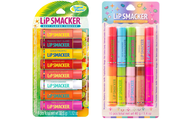 Lip Smacker Flavored Lip Balm Tropic Fever 8 Count and Lip Smacker Original Best Party Pack Lip Smacker Flavored Lip Balm Tropic Fever 8 Count and Lip Smacker Original Best Party Pack
