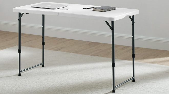 Mainstays 4 Foot Adjustable Height Folding Table Mainstays 4 Foot Adjustable Height Folding Table