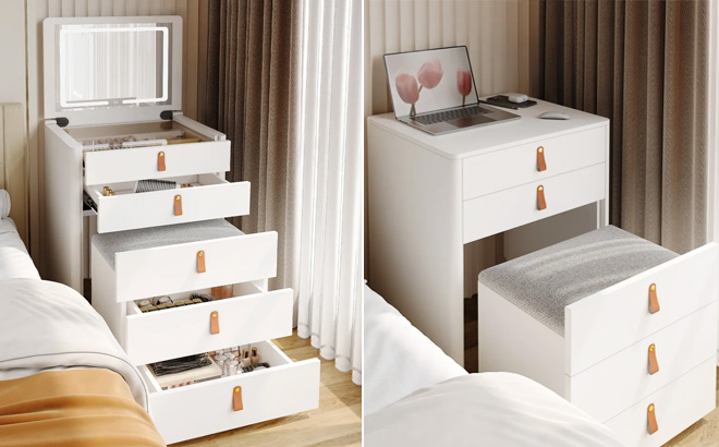 Modern Flip Top Makeup Vanity 24 Inch Modern Flip Top Makeup Vanity 24 Inch