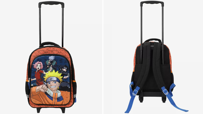 Naruto 16 Inch Orange Rolling Backpack Naruto 16 Inch Orange Rolling Backpack