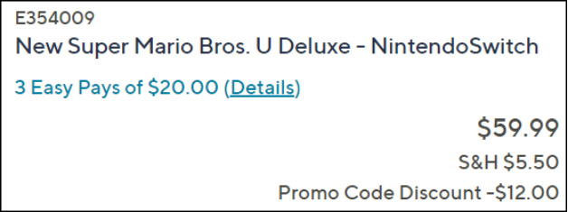 New Super Mario Bros U Deluxe Game Checkout New Super Mario Bros U Deluxe Game Checkout