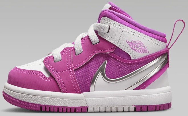 Nike Jordan 1 Mid RM EasyOn Toddler Shoes in Pink Nike Jordan 1 Mid RM EasyOn Toddler Shoes in Pink