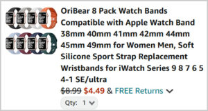 Pack of Apple Watch Bands at Checkout Pack of Apple Watch Bands at Checkout