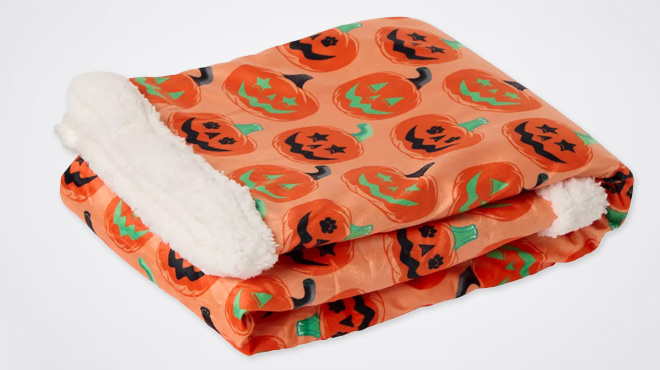 PetSmart Thrills & Chills Pumpkin Throw Blanket PetSmart Thrills & Chills Pumpkin Throw Blanket