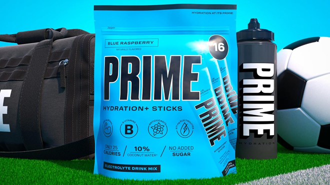 Prime Hydration Blue Raspberry 16 Count Sticks Prime Hydration Blue Raspberry 16 Count Sticks