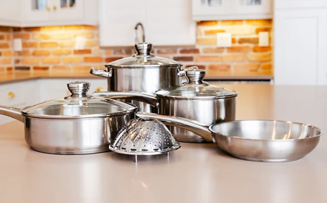 Sedona Kitchen Stainless Steel 8 Piece Cookware Set Sedona Kitchen Stainless Steel 8 Piece Cookware Set