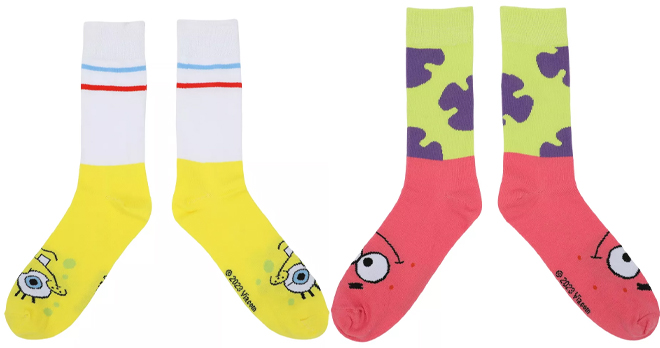 SpongeBob SquarePants Adult Crew Socks 3 Pack SpongeBob SquarePants Adult Crew Socks 3 Pack