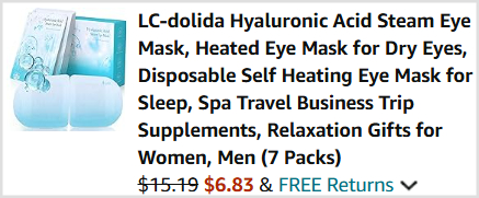 Steam Eye Masks Checkout Steam Eye Masks Checkout
