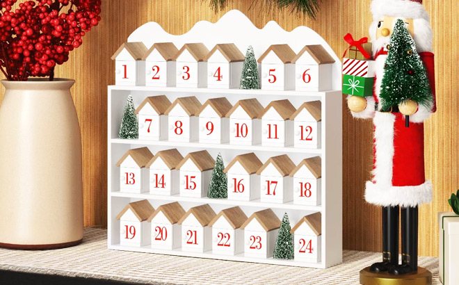 Threshold Christmas Wood House Countdown Calendar Threshold Christmas Wood House Countdown Calendar