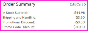 Too Faced Mascara Checkout Screen