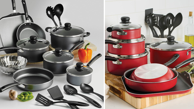 Tramontina 18 Piece Cookware Set in Two Colors Tramontina 18 Piece Cookware Set in Two Colors