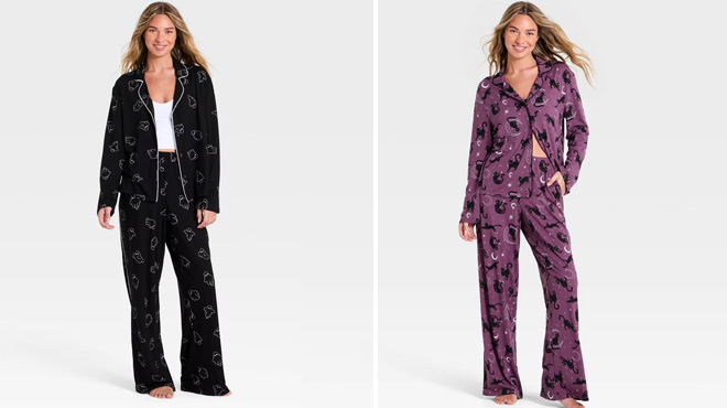 Womens Halloween Top and Pants Pajama Set Womens Halloween Top and Pants Pajama Set