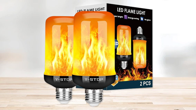 Y STOP LED Flame Light Bulbs 2 Pack Y STOP LED Flame Light Bulbs 2 Pack