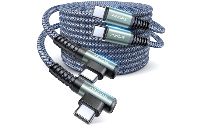 Ainope USB C Cable 60W 2 Pack 6 6ft Nylon Braided USB C to USB C Cable Ainope USB C Cable 60W 2 Pack 6 6ft Nylon Braided USB C to USB C Cable