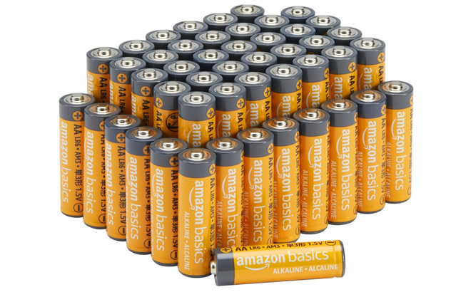Amazon Basics 48 Count AA Alkaline Batteries Amazon Basics 48 Count AA Alkaline Batteries