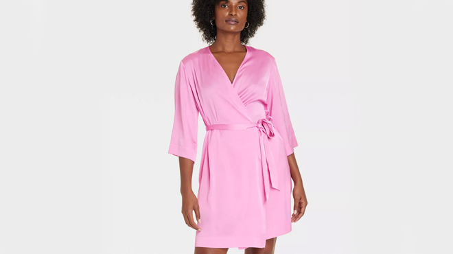 Auden Womens Satin Robe