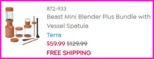 Beast Mini Blender Checkout Screen Beast Mini Blender Checkout Screen