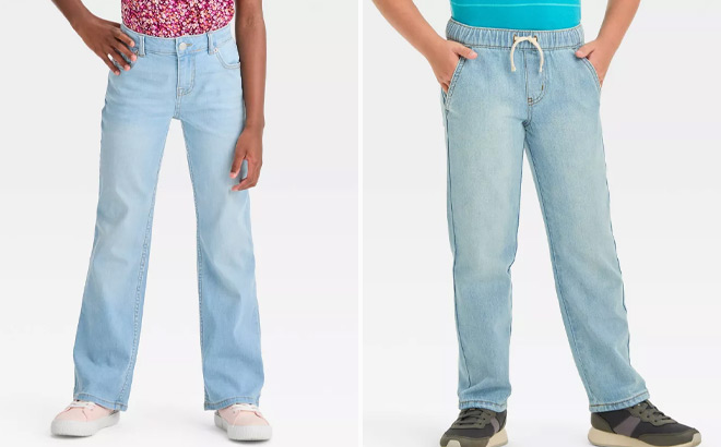 Cat Jack Girls Mid Rise Bootcut Jeans Cat Jack Girls Mid Rise Bootcut Jeans