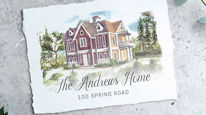 Custom Home Portrait Custom Home Portrait