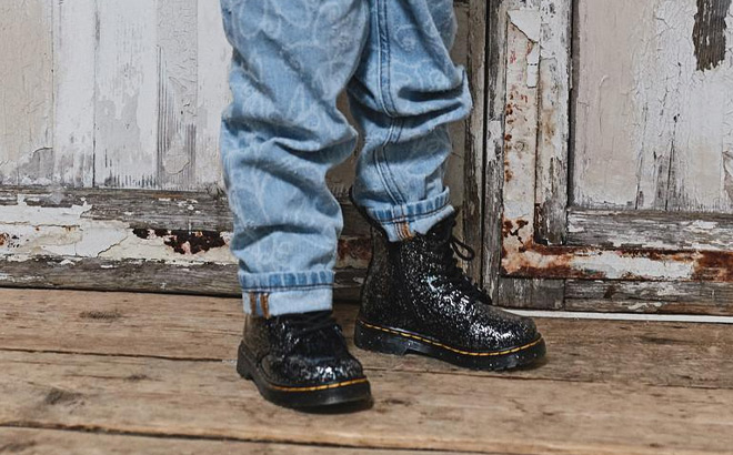 Dr Martens Toddler 1460 Glitter Lace Up Boots Dr Martens Toddler 1460 Glitter Lace Up Boots