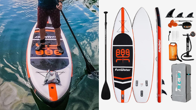 FunWater Inflatable Paddle Board in Classic Cruise Style FunWater Inflatable Paddle Board in Classic Cruise Style
