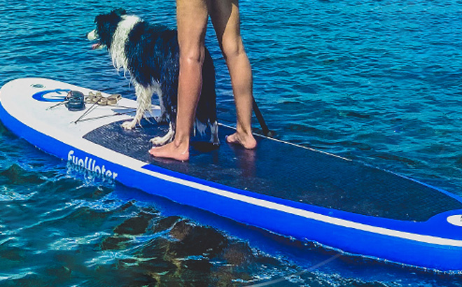 FunWater Inflatable Ultra Light Stand Up Paddle Board in Classic Smiley Style FunWater Inflatable Ultra Light Stand Up Paddle Board in Classic Smiley Style