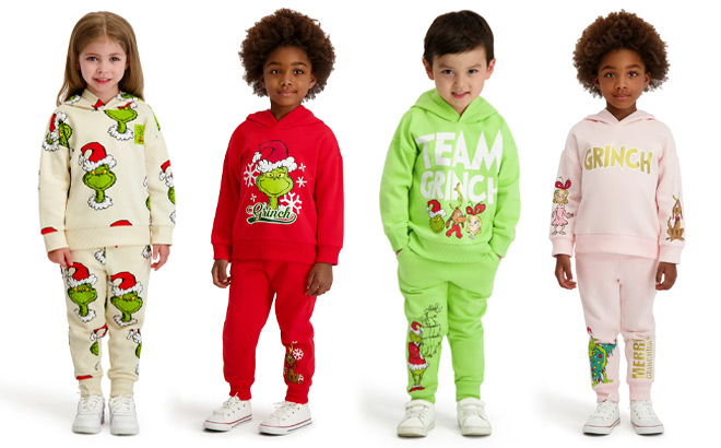 Grinch Toddler Printed Sweatshirt and Jogger Set