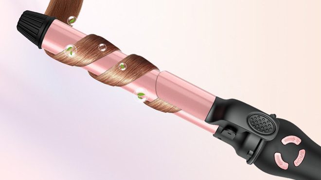 Hittiona 1 Inch Automatic Rotating Curling Iron Hittiona 1 Inch Automatic Rotating Curling Iron