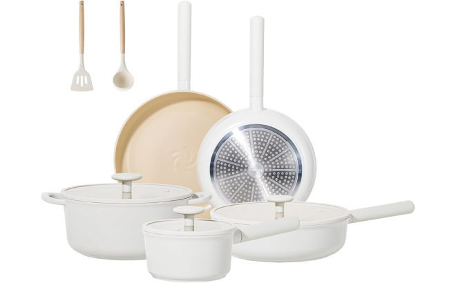 Jeetee 15 Piece Ceramic Cookware Set Jeetee 15 Piece Ceramic Cookware Set