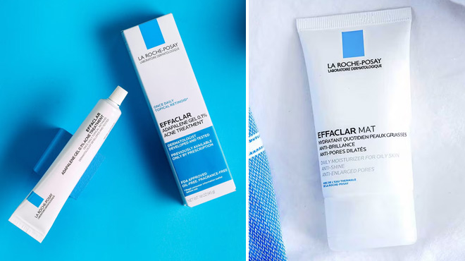 La Roche Posay Effaclar Adapalene Gel 0 1 Topical Retinoid For Acne and Effaclar Mat Mattifying Face Moisturizer La Roche Posay Effaclar Adapalene Gel 0 1 Topical Retinoid For Acne and Effaclar Mat Mattifying Face Moisturizer