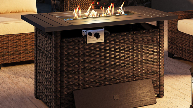 Latitude Run Outdoor Propane Gas Fire Pit Table Latitude Run Outdoor Propane Gas Fire Pit Table