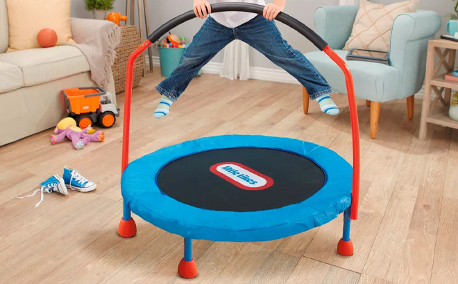 Little Tikes 25 Inch Round Easy Store 3 Foot Folding Trampoline Little Tikes 25 Inch Round Easy Store 3 Foot Folding Trampoline