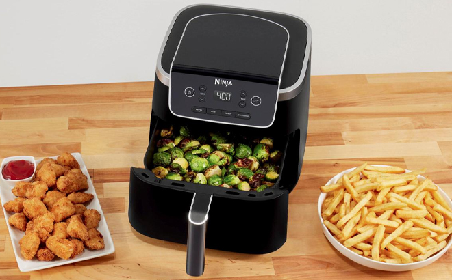 Ninja Pro 4 in 1 5qt Air Fryer with Tongs and Recipes Ninja Pro 4 in 1 5qt Air Fryer with Tongs and Recipes