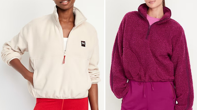 Old Navy Fleece Half Zip and Sherpa Quarter Zip Old Navy Fleece Half Zip and Sherpa Quarter Zip