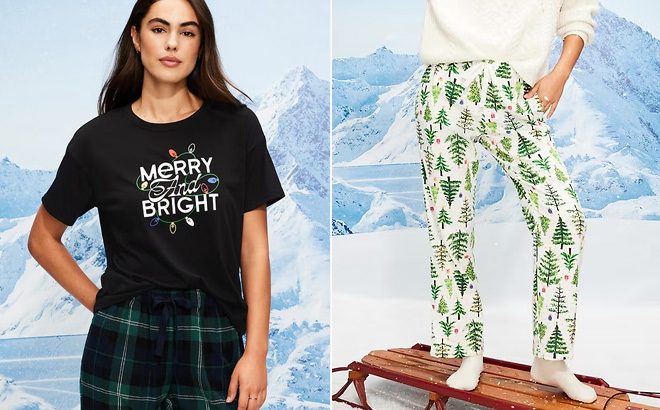 Old Navy Holiday Graphic Crew Neck T Shirt