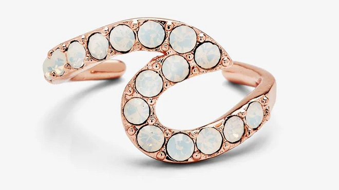 Pura Vida Rose Gold Stone Wave Ear Cuff Pura Vida Rose Gold Stone Wave Ear Cuff