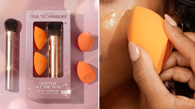 Real Techniques Brush with Sponge Gift Set Real Techniques Brush with Sponge Gift Set