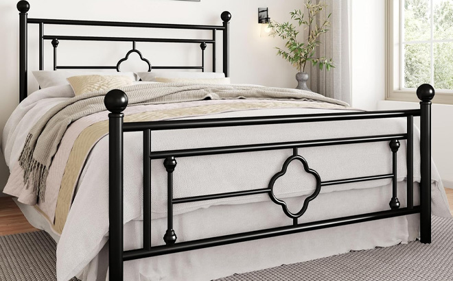 Sha Cerlin 14 Inches Queen Size Metal Platform Bed Frame Sha Cerlin 14 Inches Queen Size Metal Platform Bed Frame